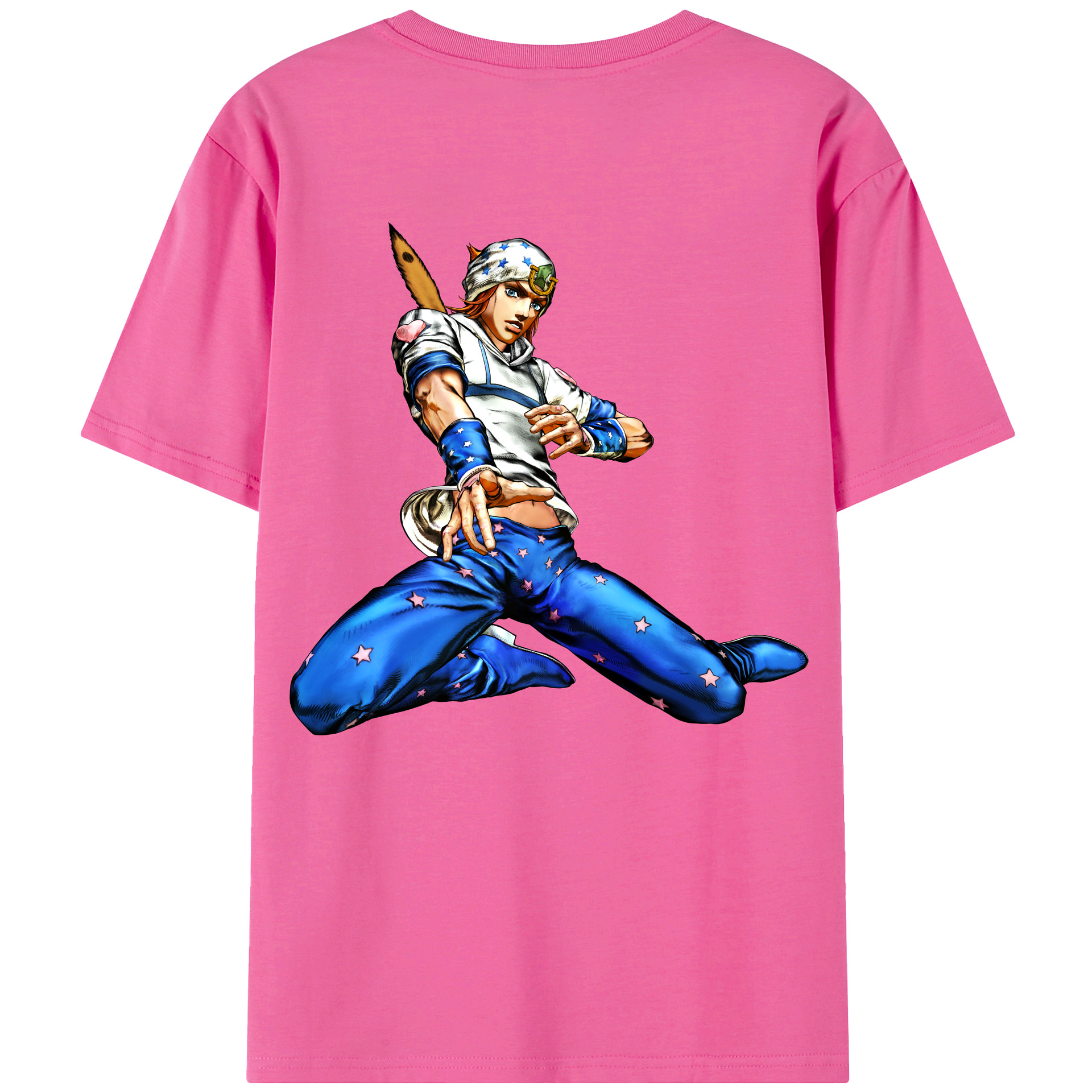 （画像用） ジョジョの奇妙な冒険 ジョナサン?ジョースター JoJo's Bizarre Adventure Jonathan Joestar レディース半袖Tシャツ(バックプリント)